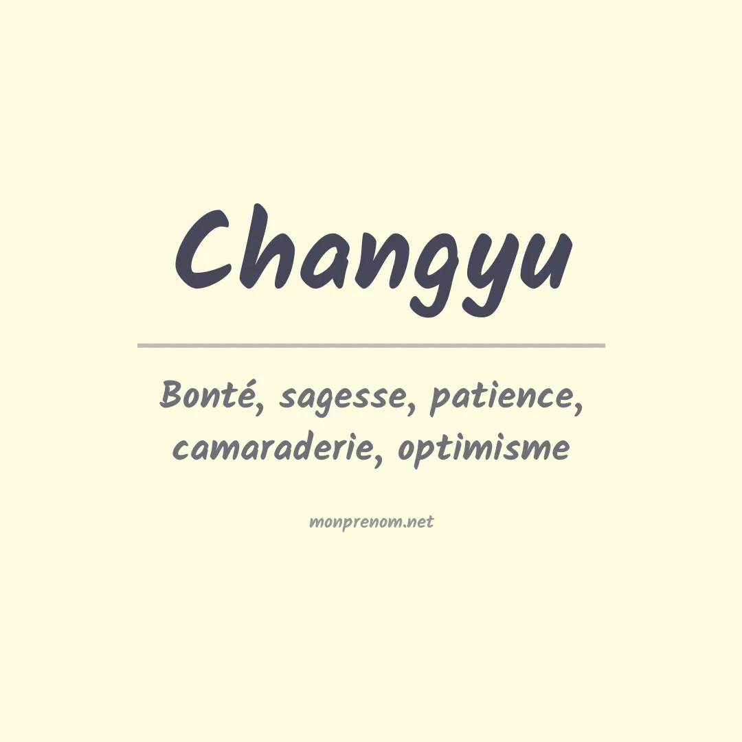 Signification du prénom Changyu