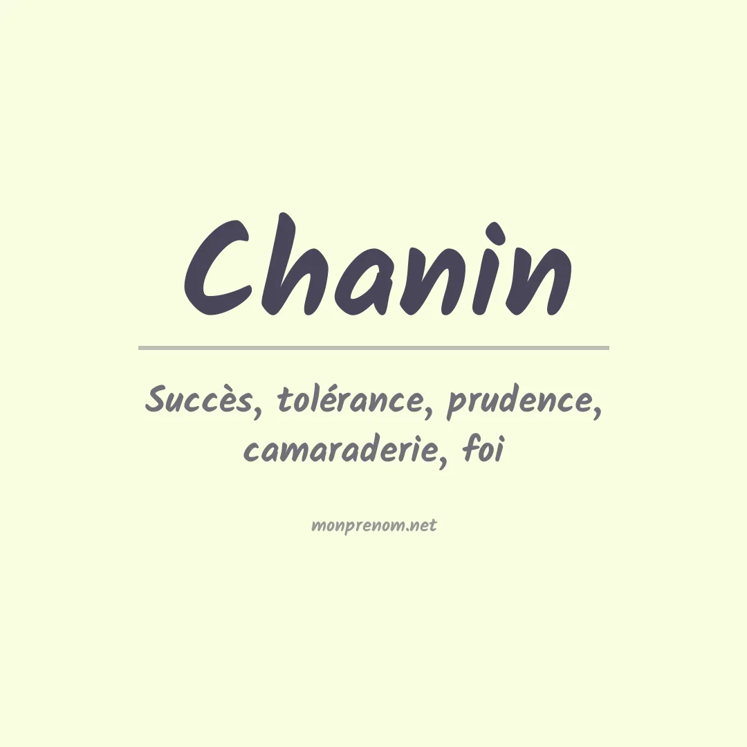 Prénom Chanin