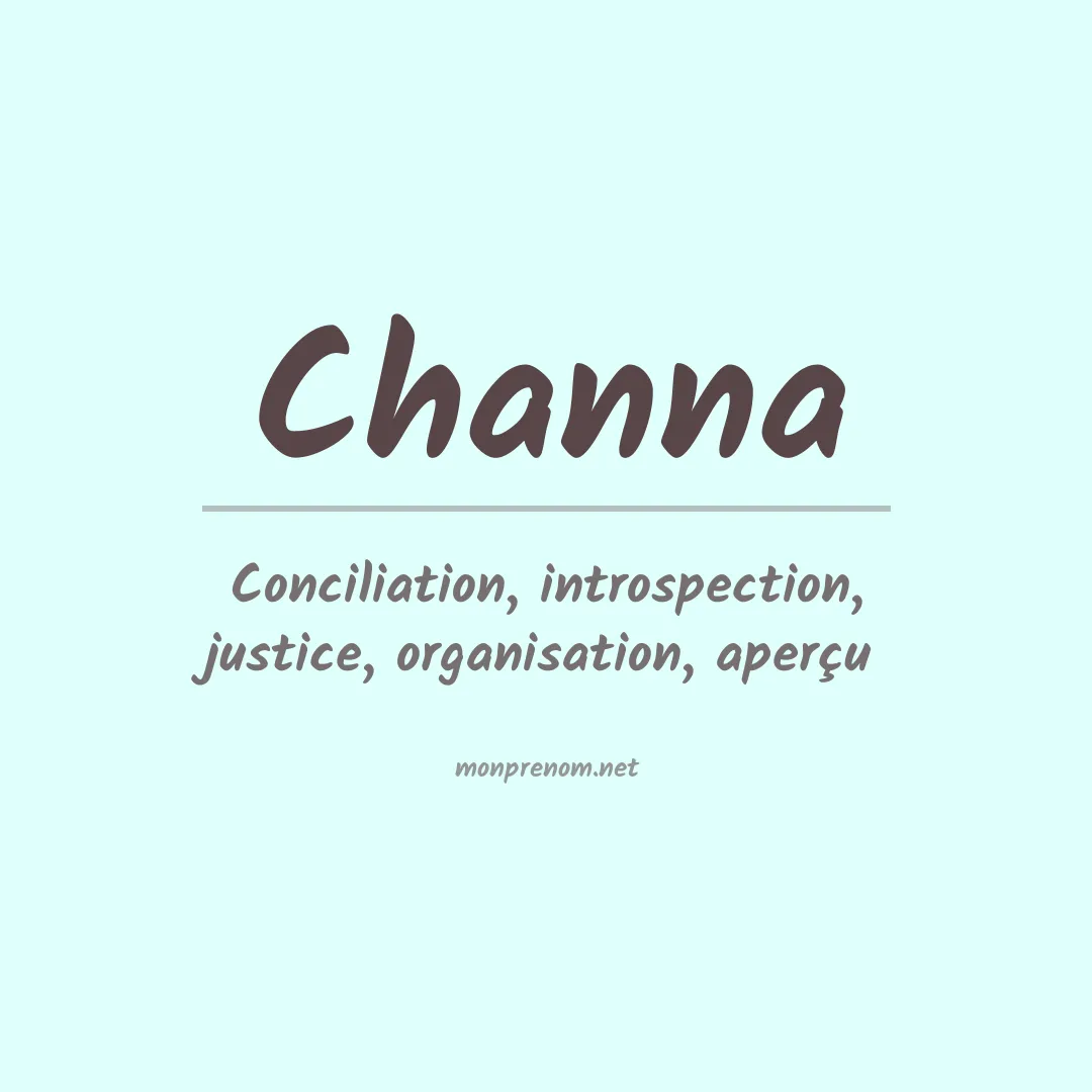 Prénom Channa