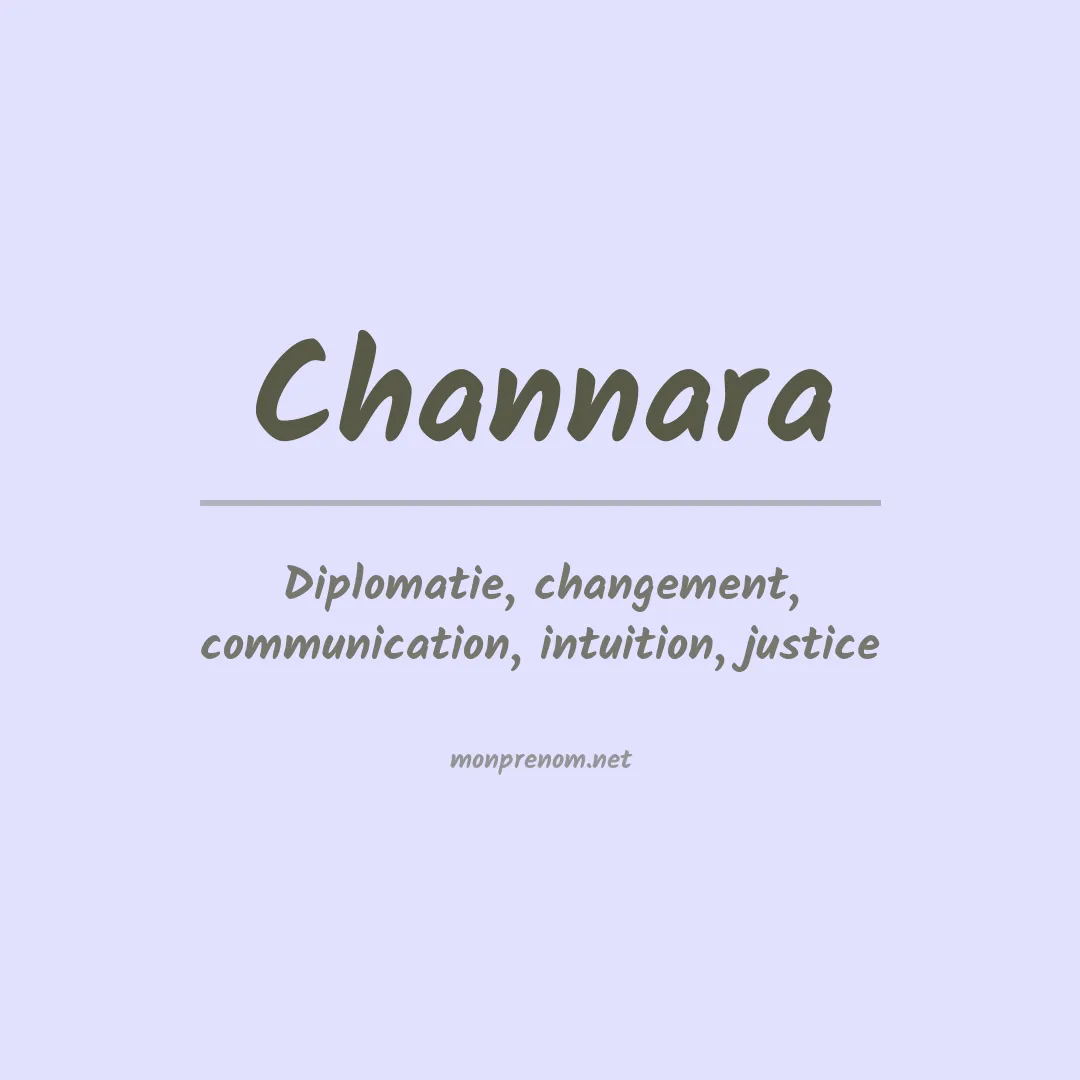 Prénom Channara