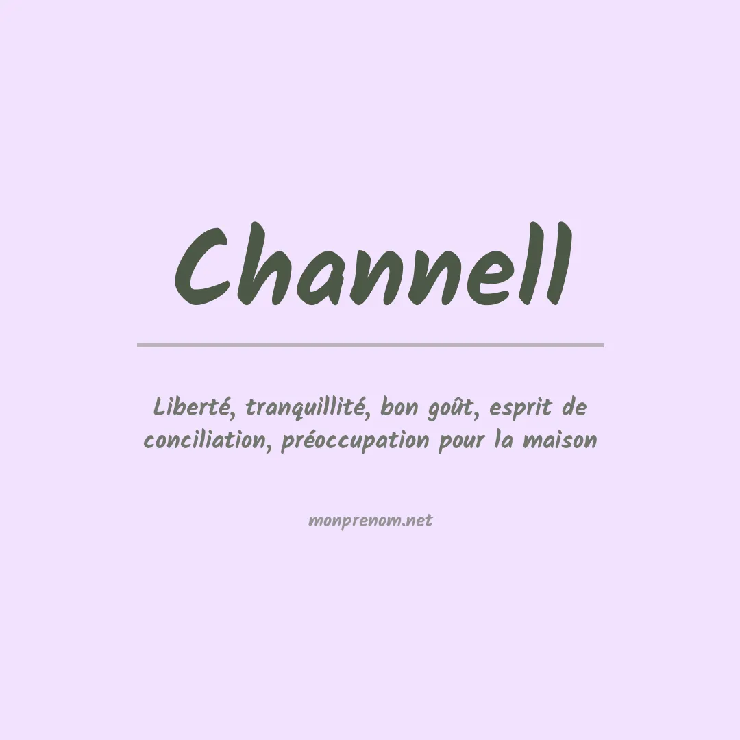 Prénom Channell
