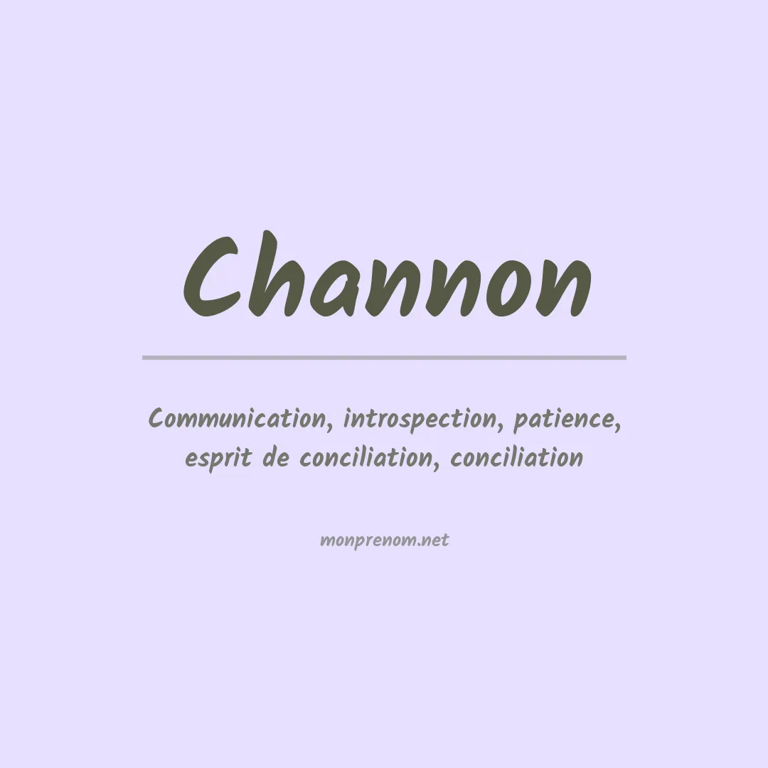 Prénom Channon