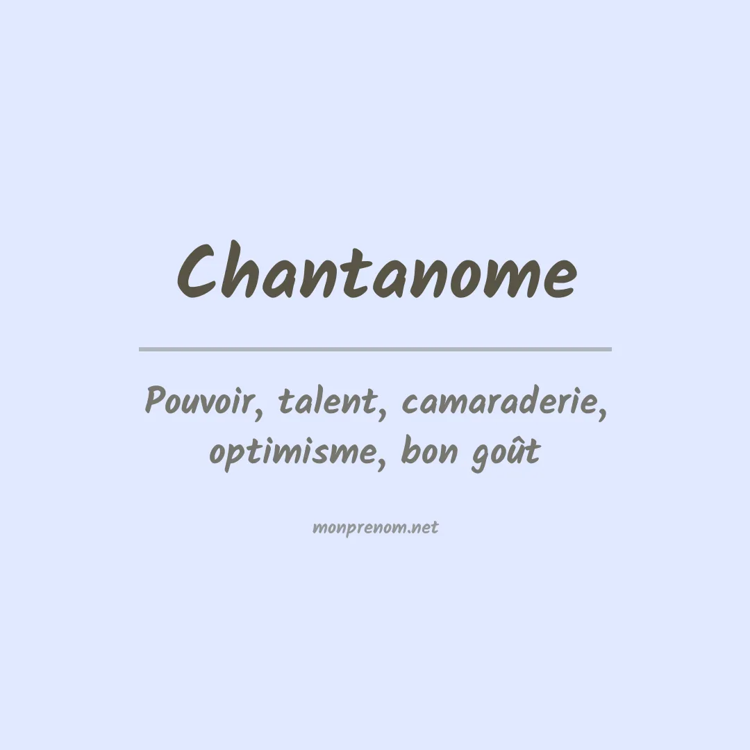 Prénom Chantanome