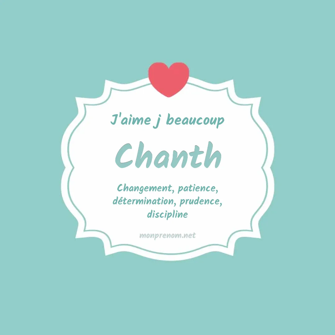 J'aime beaucoup Chanth