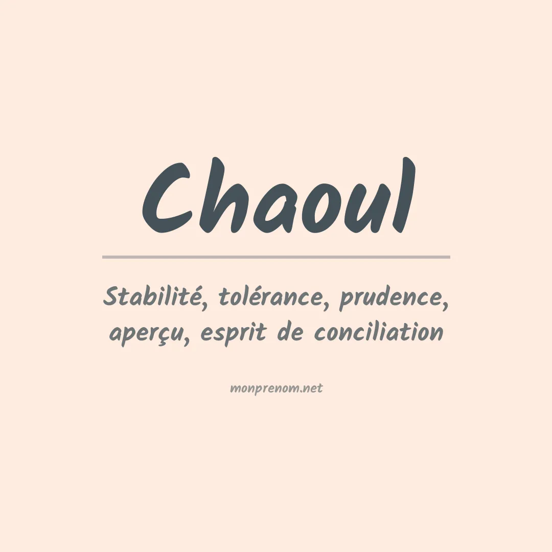 Prénom Chaoul