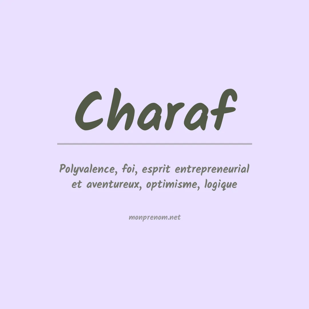 Prénom Charaf
