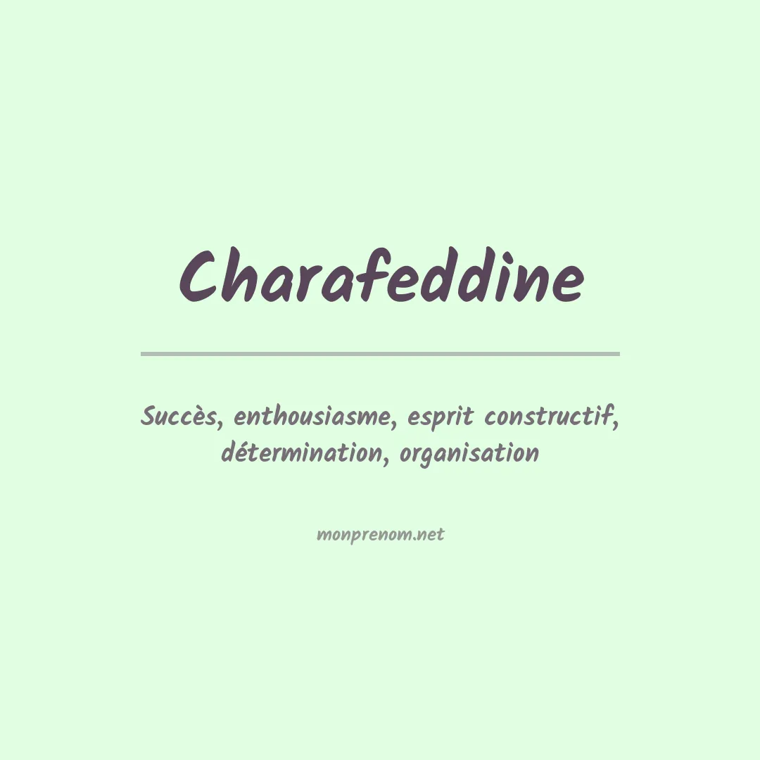 Signification du prénom Charafeddine