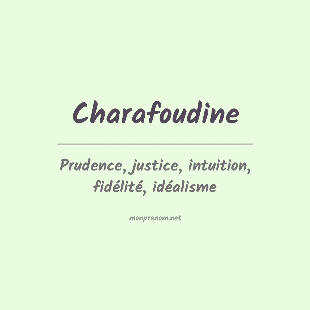 Signification du prénom Charafoudine