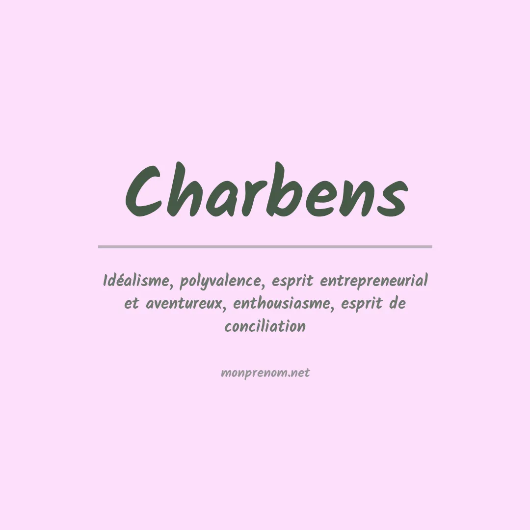 Signification du prénom Charbens