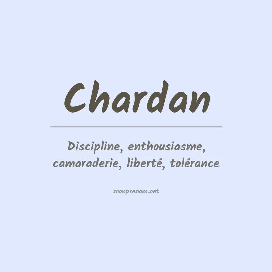 Signification du prénom Chardan