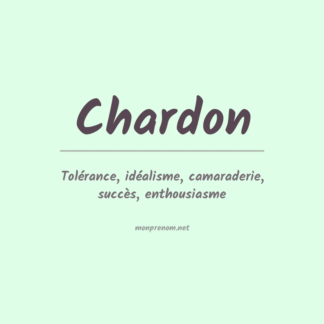 Signification du prénom Chardon