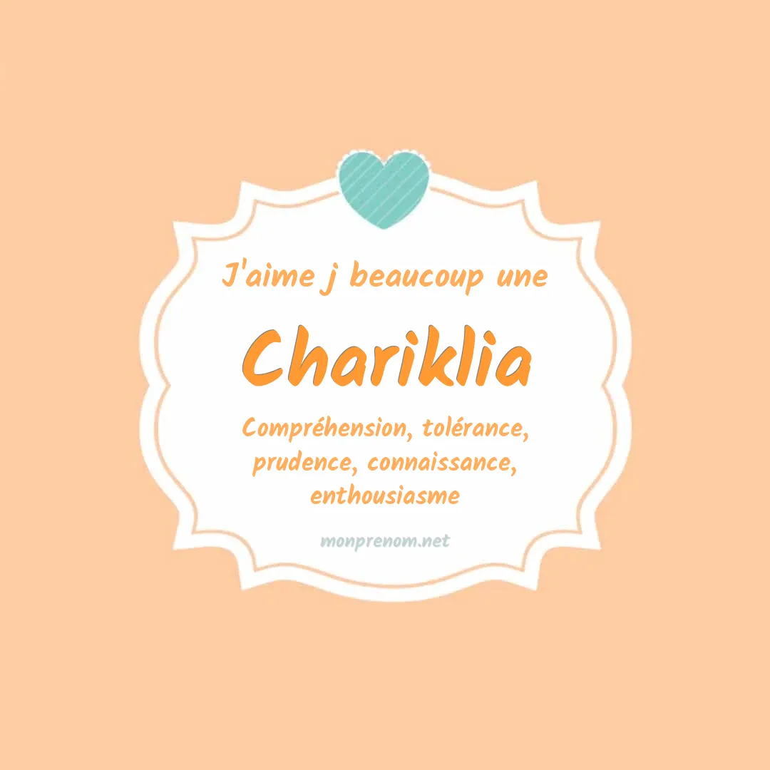 J'aime beaucoup Chariklia