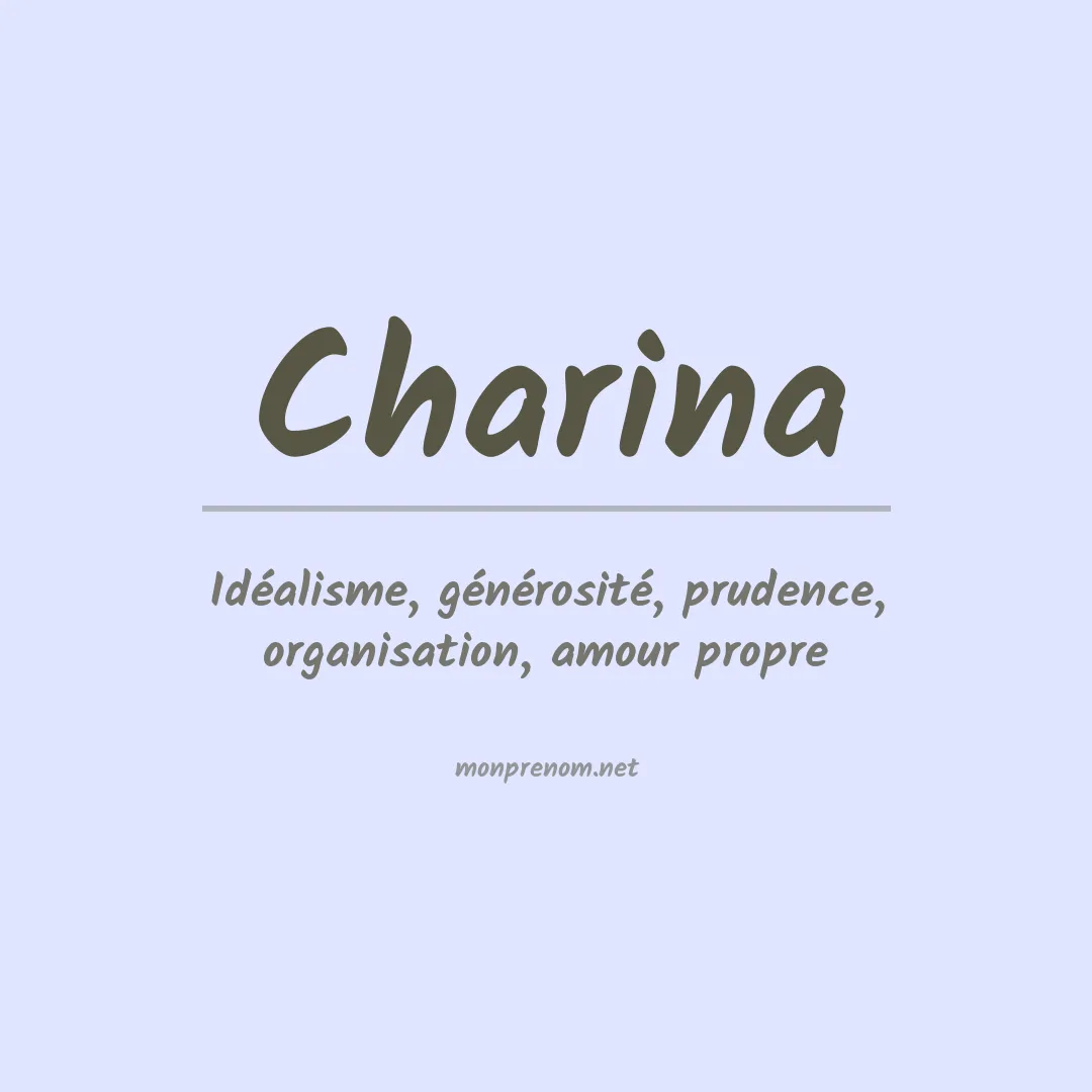 Signification du prénom Charina