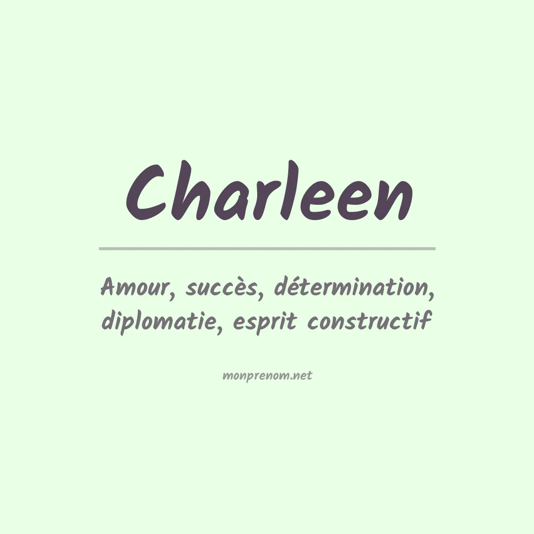 Signification du prénom Charleen