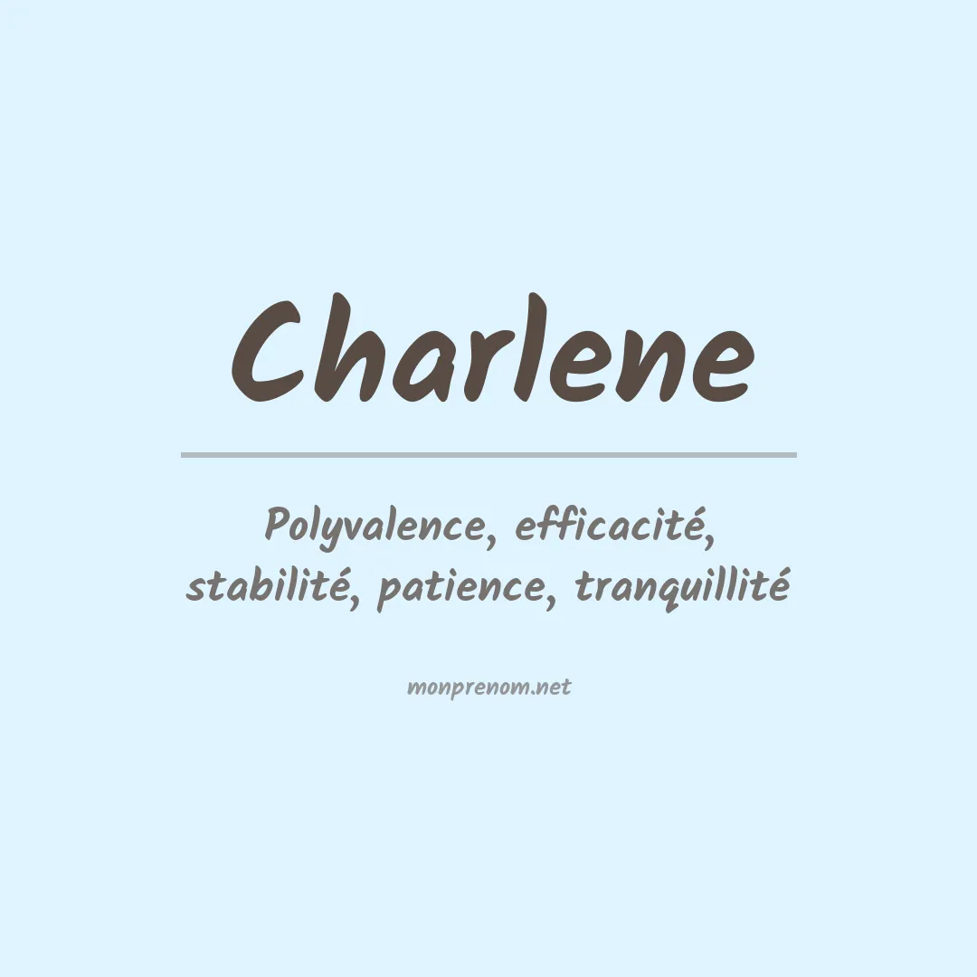 Prénom Charlene