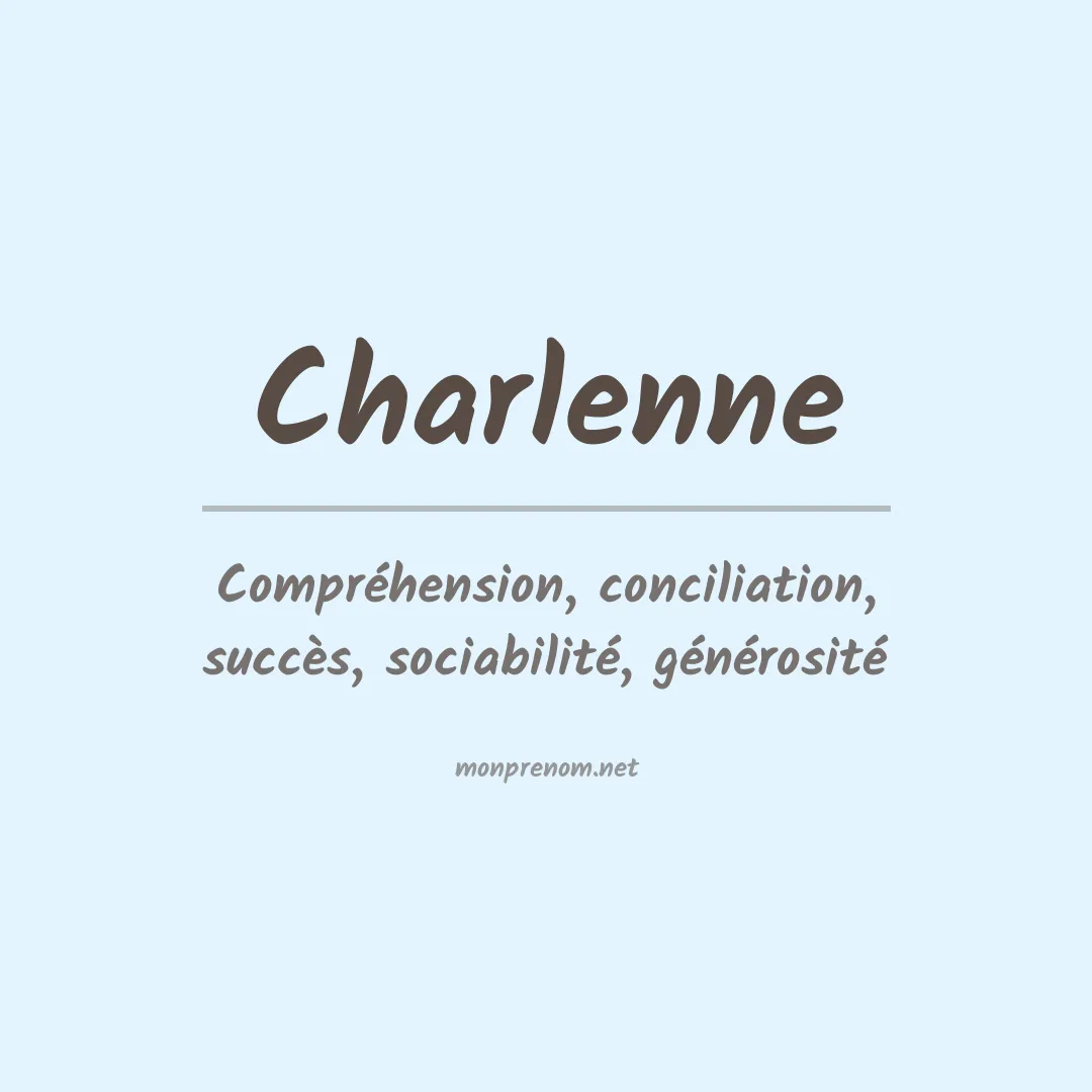 Prénom Charlenne