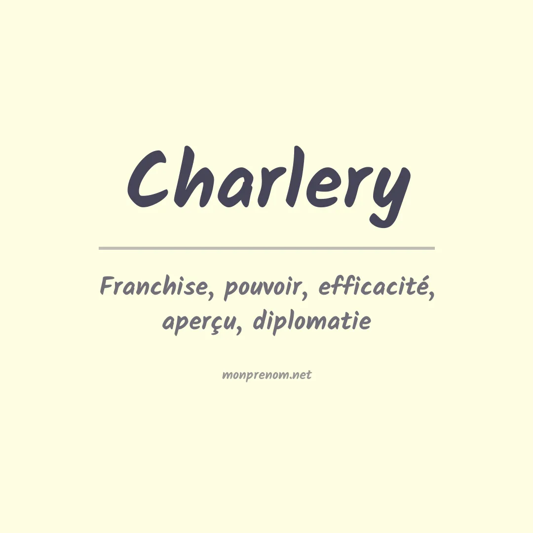 Prénom Charlery