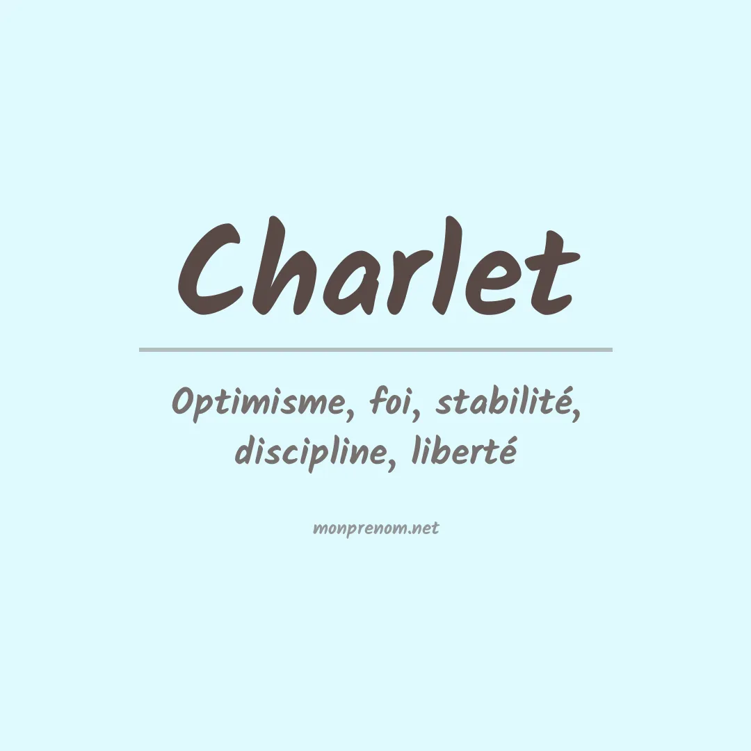 Prénom Charlet