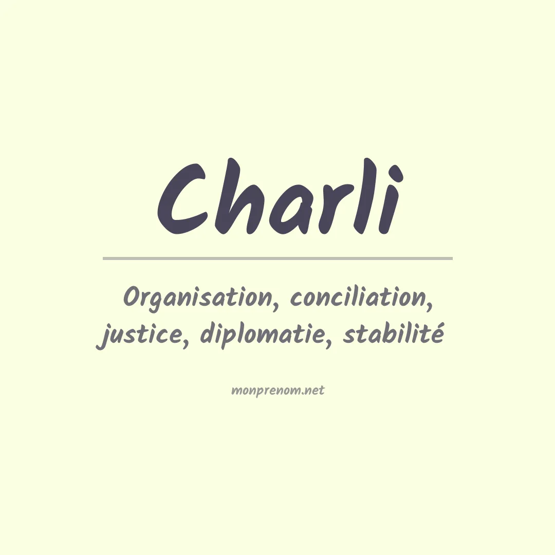 Prénom Charli