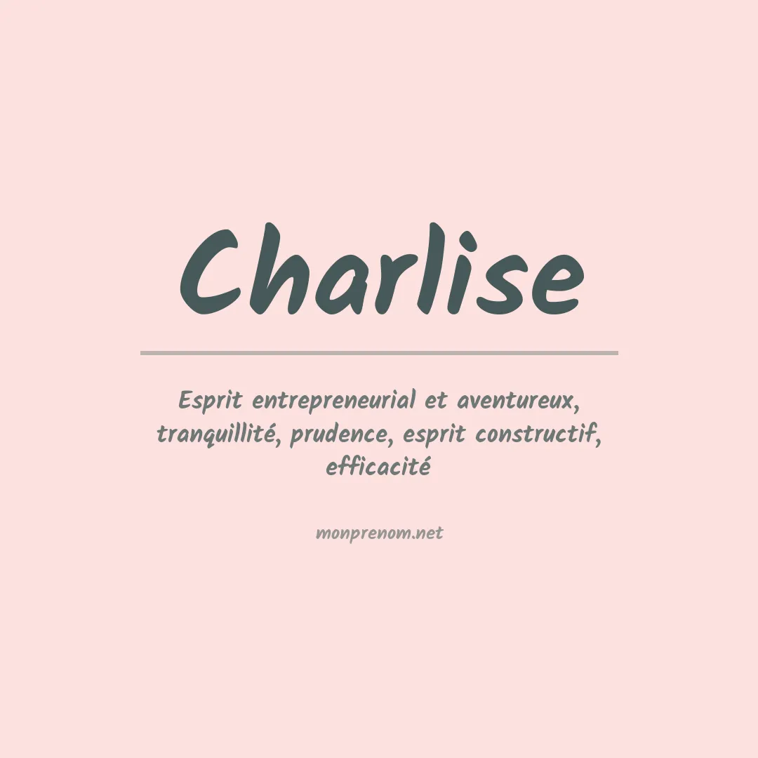 Prénom Charlise