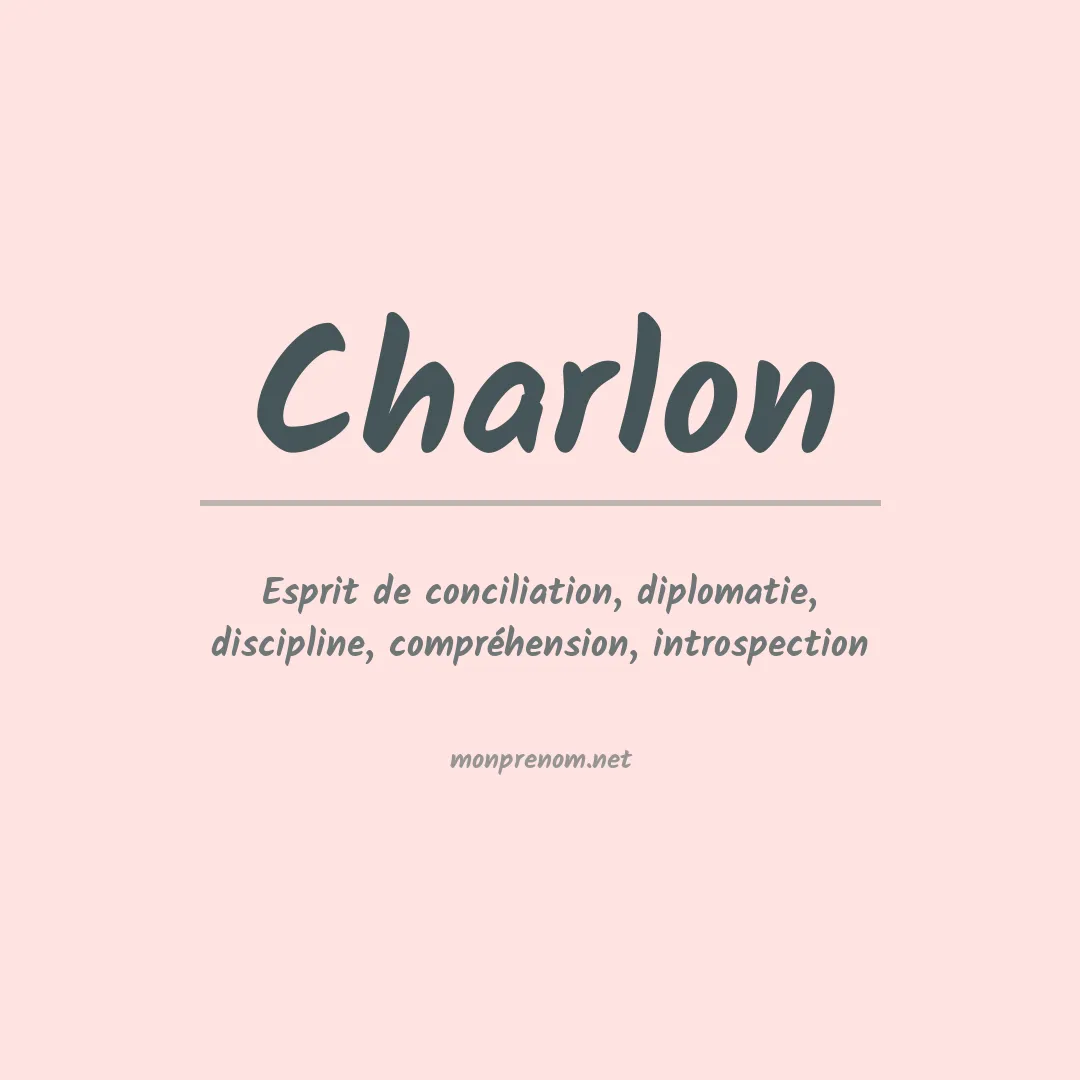 Prénom Charlon