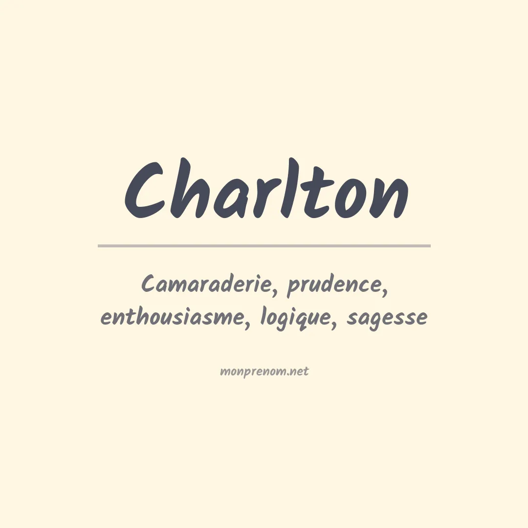 Prénom Charlton