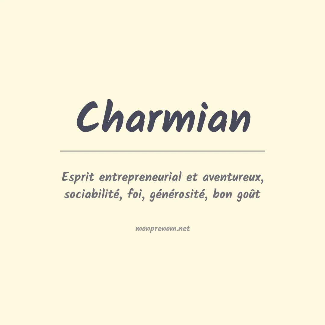 Signification du prénom Charmian