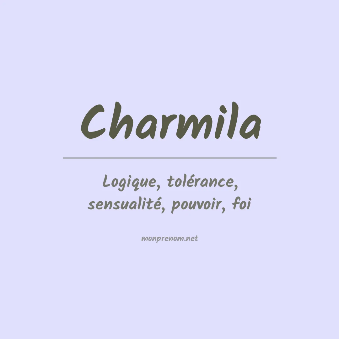 Signification du prénom Charmila