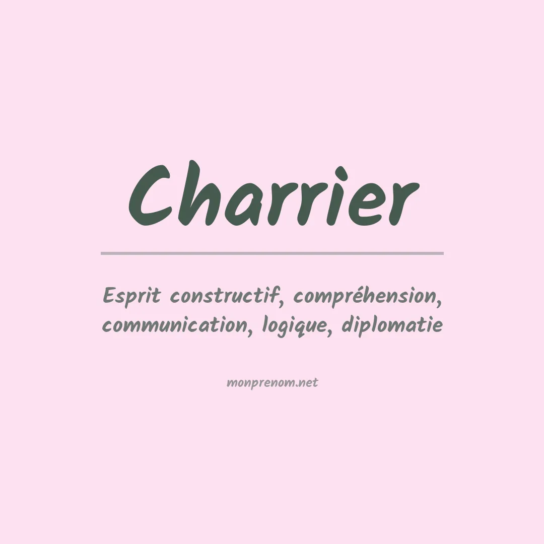 Prénom Charrier