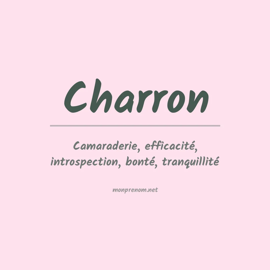 Prénom Charron