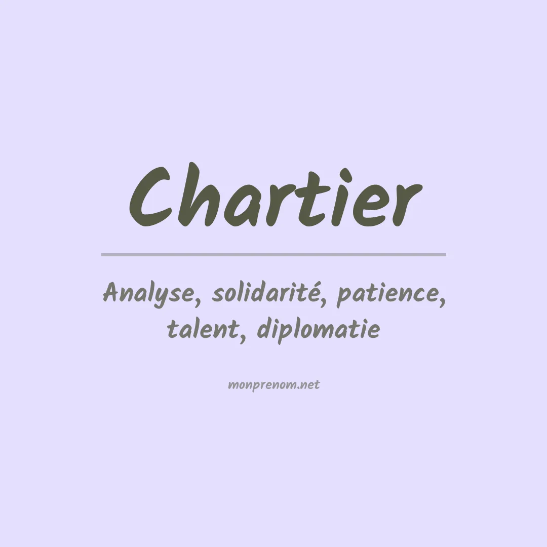 Prénom Chartier