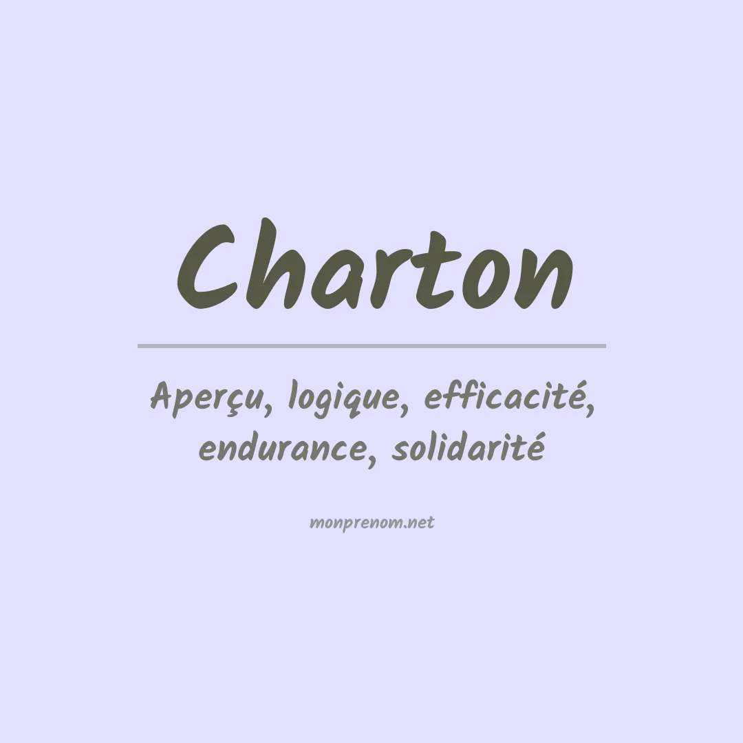 Prénom Charton