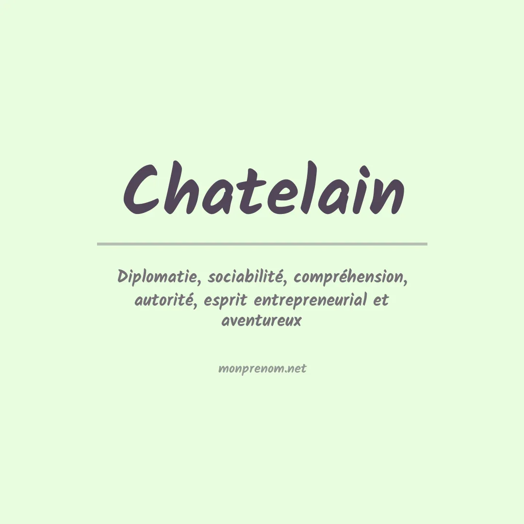 Prénom Chatelain