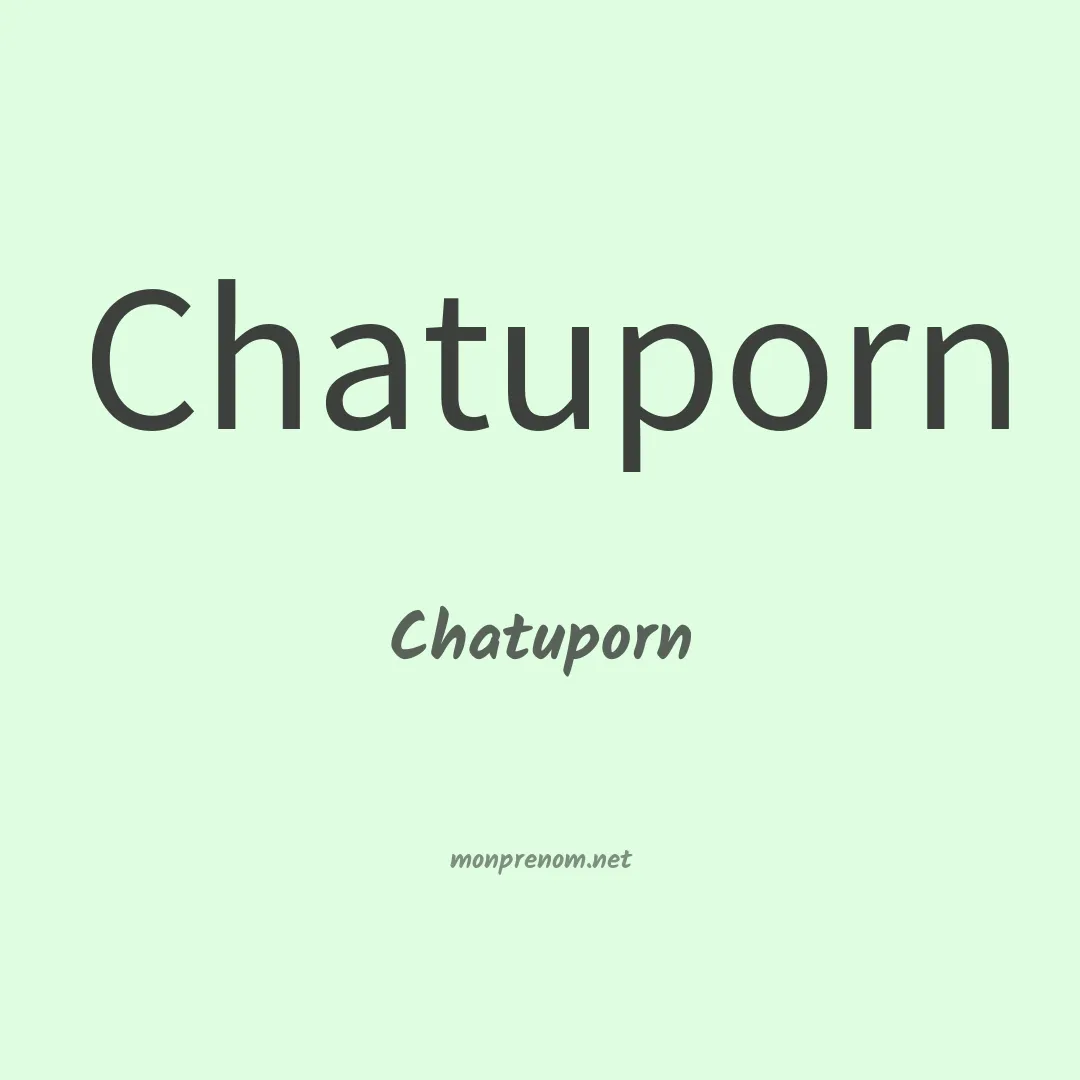 Chatuporn en chinois