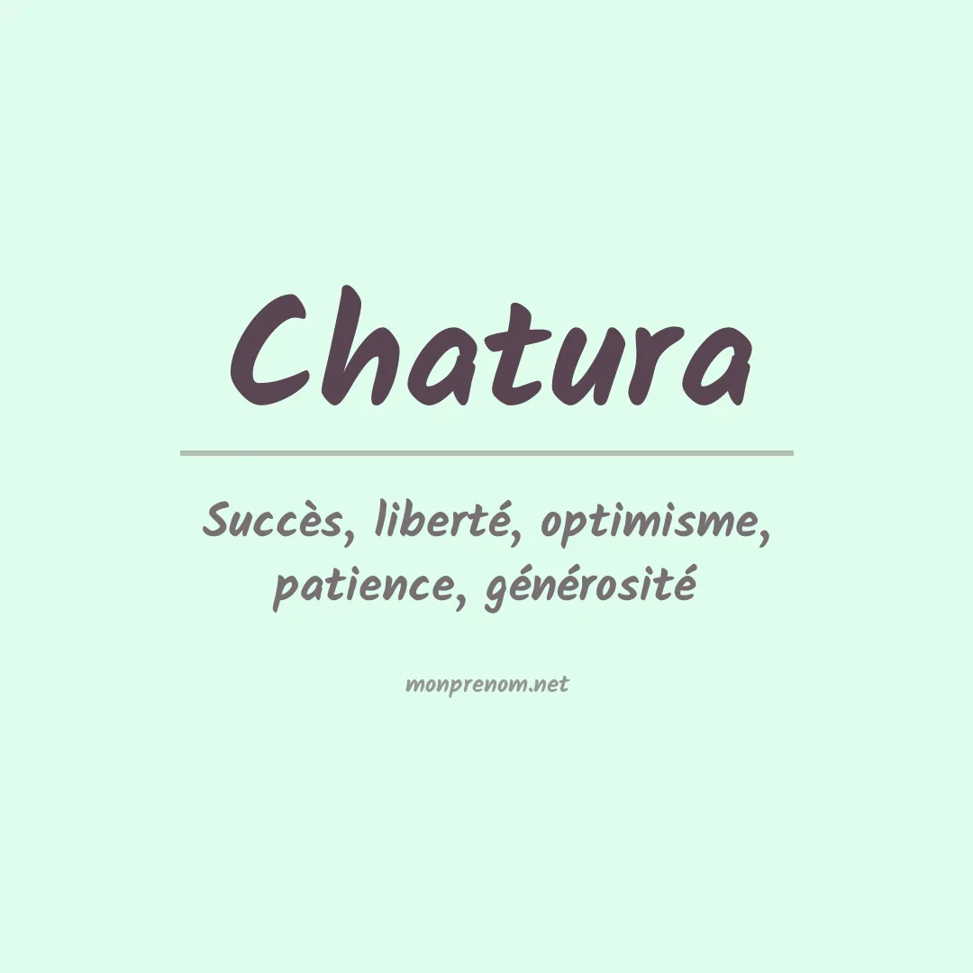 Signification du prénom Chatura