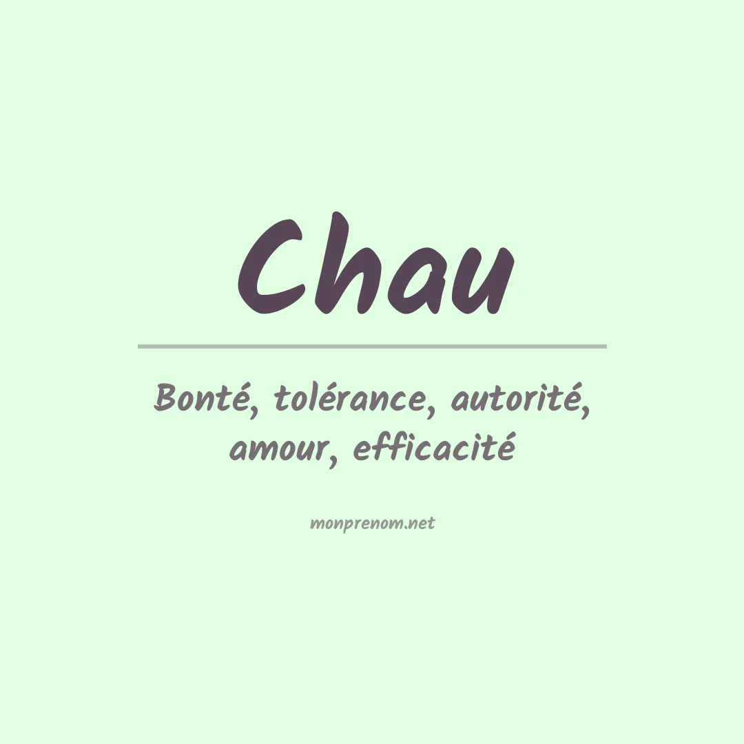 Prénom Chau