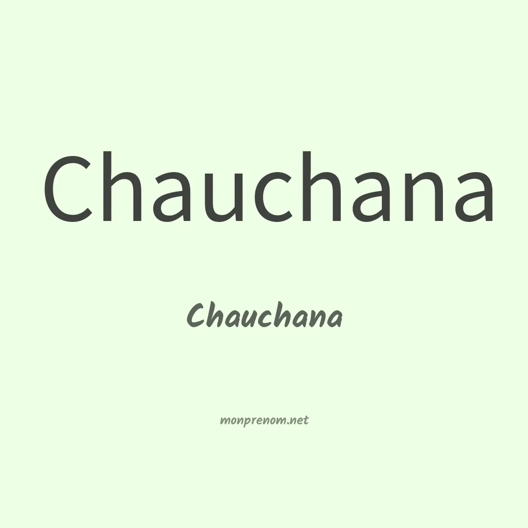 Chauchana en chinois