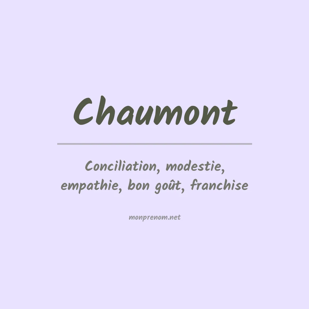 Prénom Chaumont