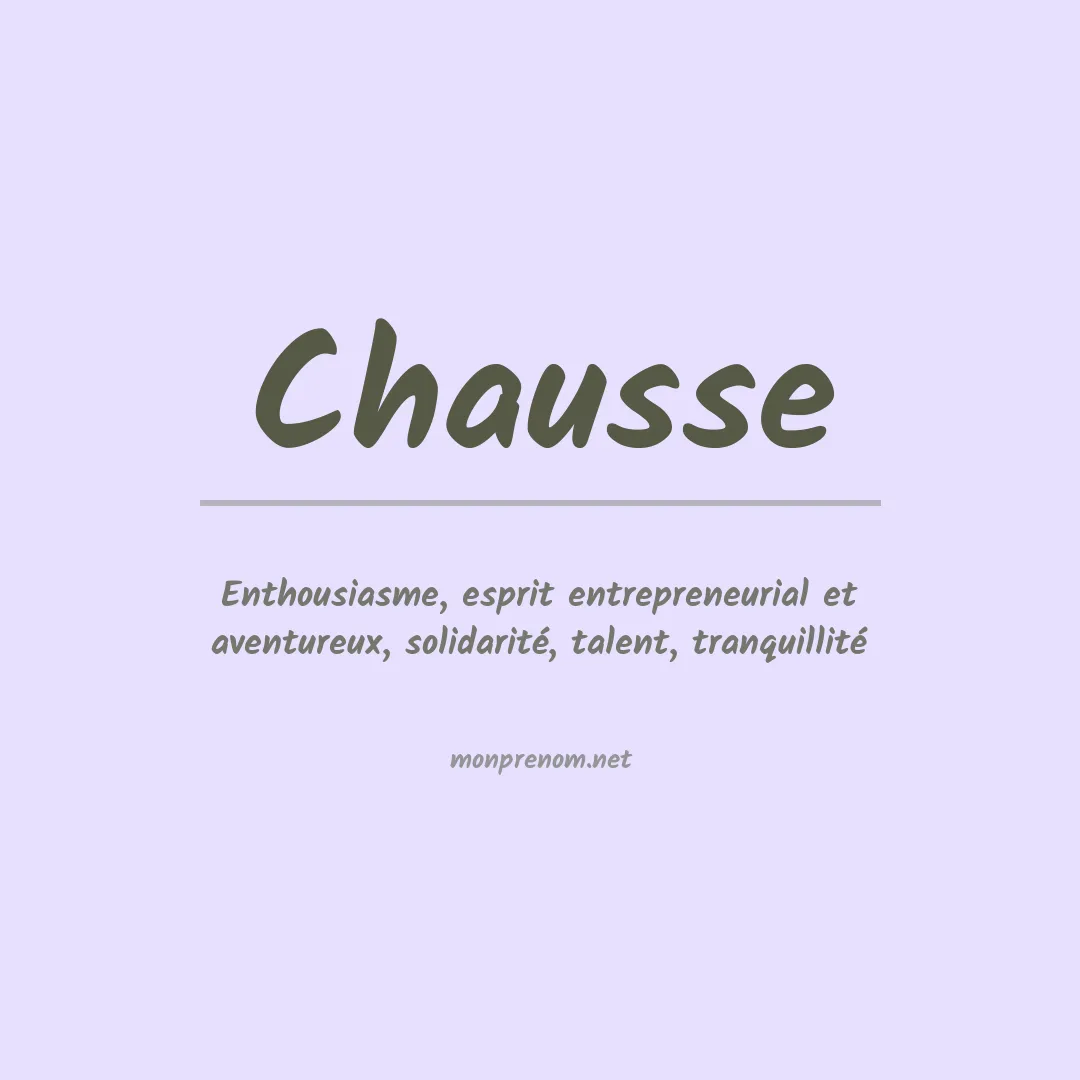 Prénom Chausse