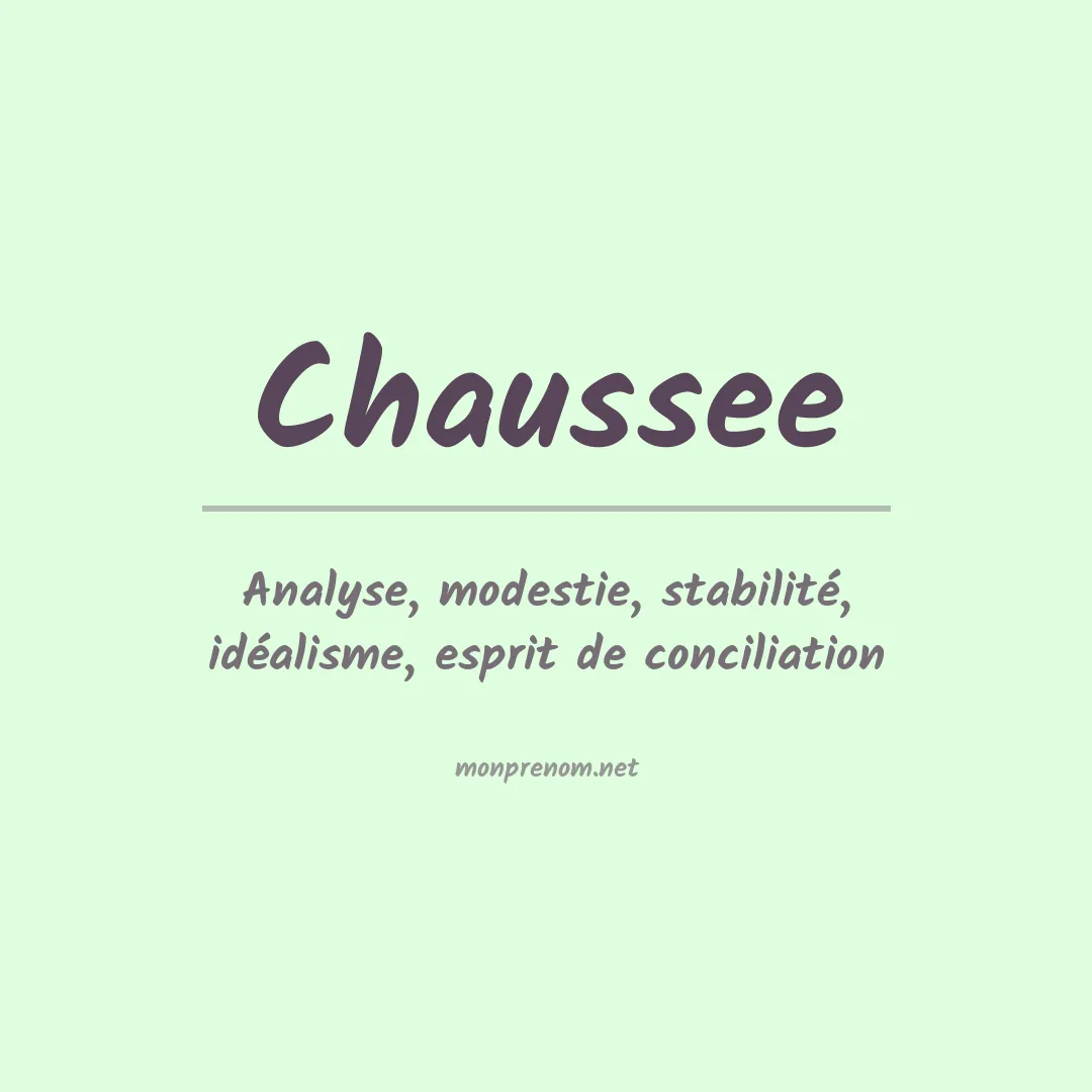 Prénom Chaussee