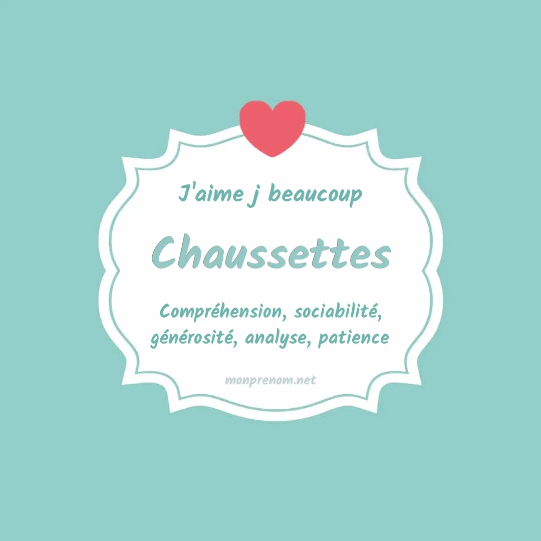 J'aime beaucoup Chaussettes