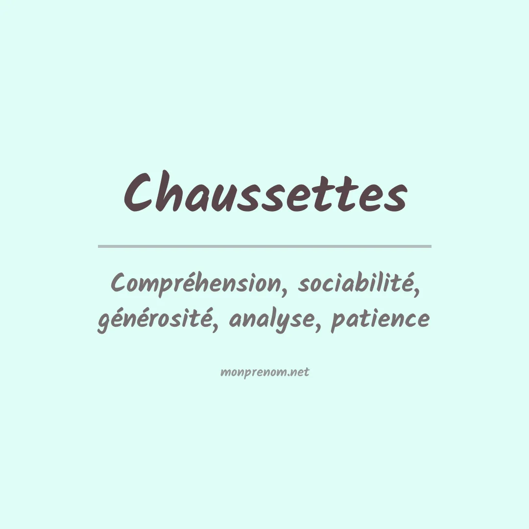 Signification du prénom Chaussettes