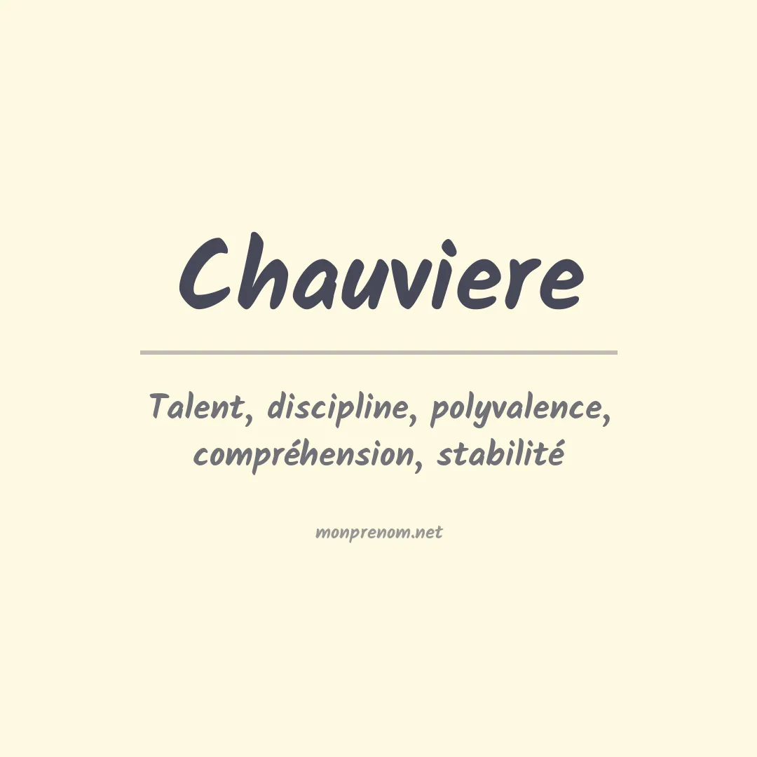 Prénom Chauviere