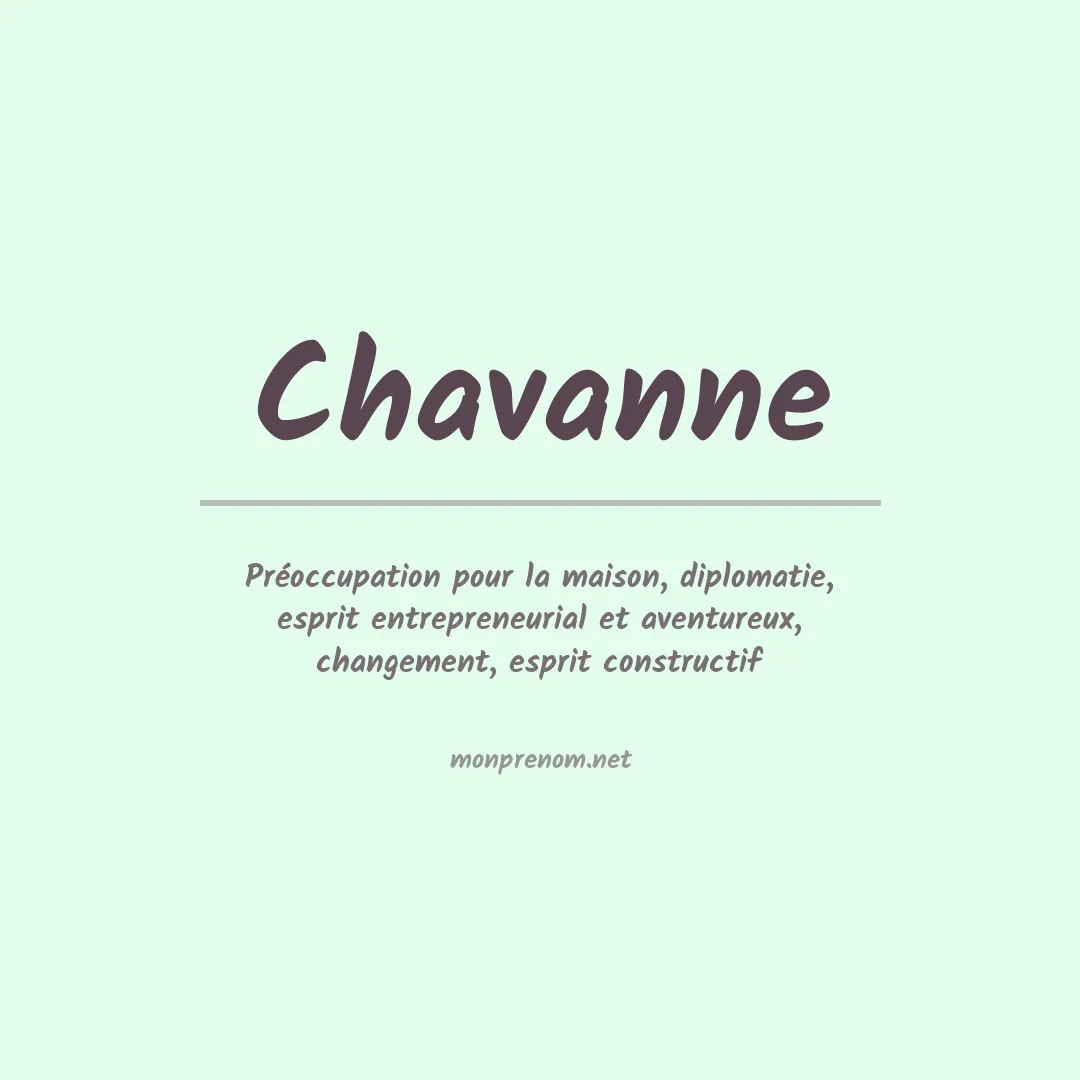 Prénom Chavanne