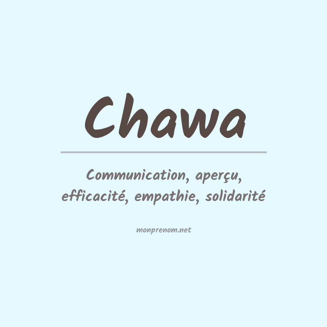 Signification du prénom Chawa