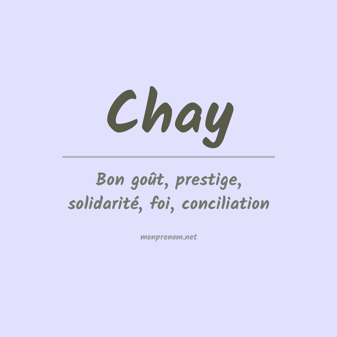 Prénom Chay