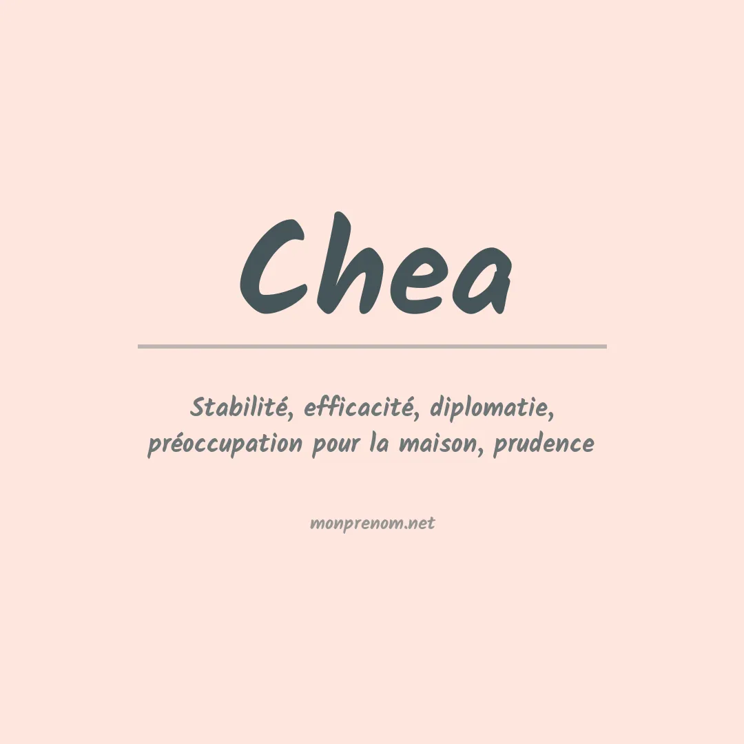 Prénom Chea