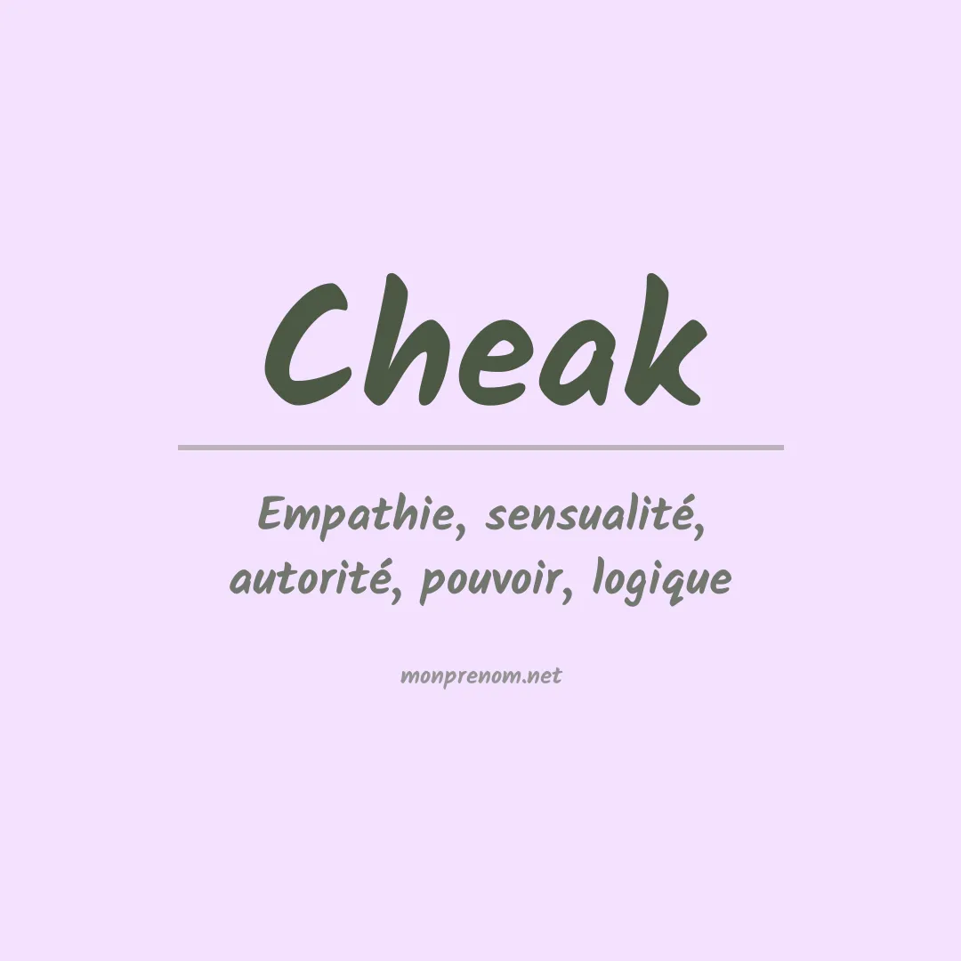 Prénom Cheak