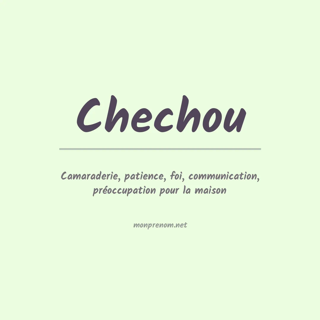 Signification du prénom Chechou
