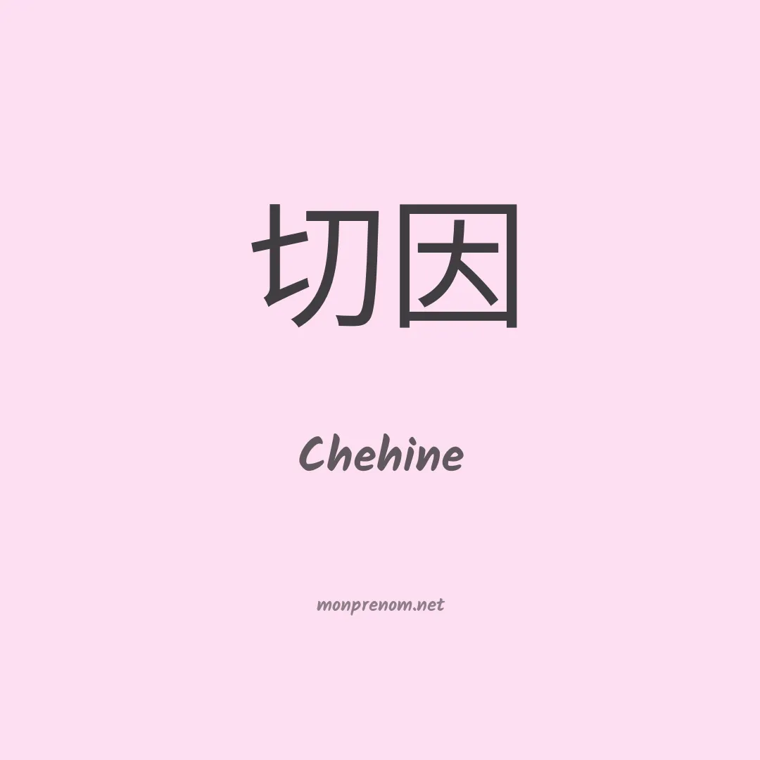 Chehine en chinois